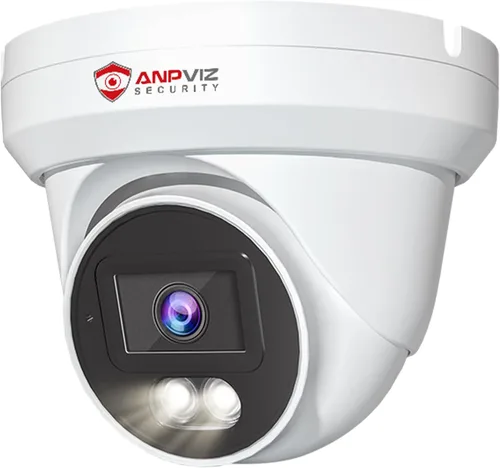 Miniatura 10 de Anpviz Cámara PoE de 4MP negra, cámara IP de seguridad de torreta de metal completo con cable para exteriores, detección de movimiento humano AI
