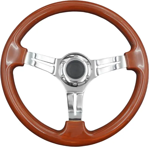 Miniatura 11 de Volante de Carreras de Coche de 6 Pernos Marco de Radios Neo Cromado Arcoíris Volante Universal de Posventa Compatible con Coche y Juego