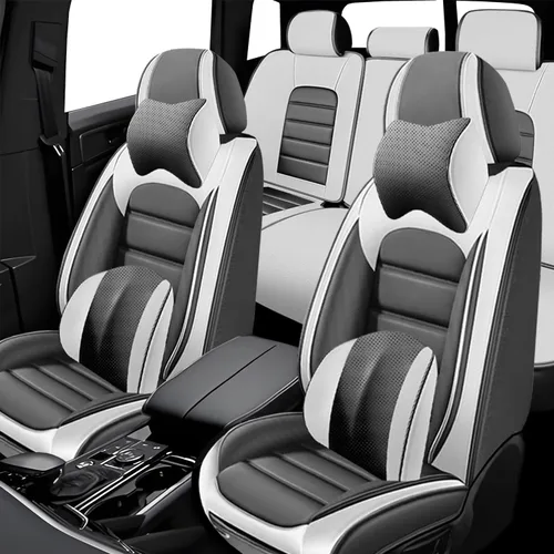 Miniatura 18 de 5 fundas de asiento para Chevy Aveo 2005-2023, fundas de asiento de automóvil de cuero, impermeables, antideslizantes, suaves, cómodas fundas