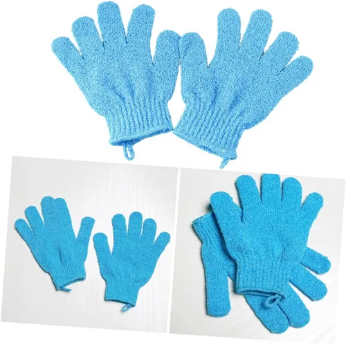FRCOLOR 1 par de guantes exfoliantes para el cuerpo, guantes de baño, guantes de baño, guantes de ducha, guantes de spa, toalla blanca exfoliante,