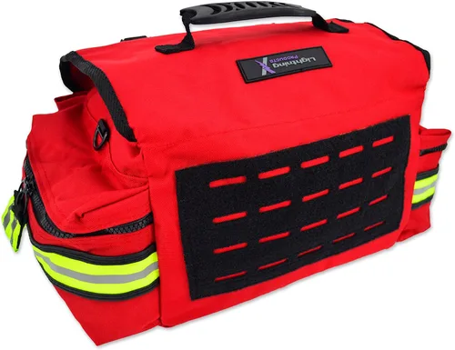 Miniatura 3 de Lightning X Products Pequeño EMT Medic First Responder Trauma EMS Jump Bag Con Divisores - Rojo