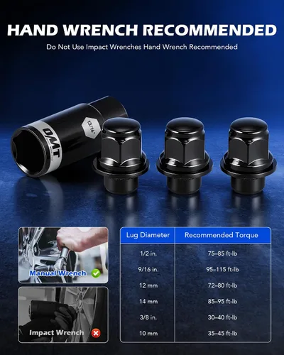 Miniatura 6 de Orion Motor Tech Tuercas de llanta M12x1.5, tuercas de rueda Mag de 0.472 x 0.059 in compatibles con Toyota Camry RAV4 Highlander Corolla Tacoma