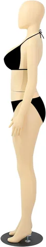 Miniatura 6 de Maniquí femenino de cuerpo completo de 63", maniquí de exhibición de estilo brasileño con base de metal para tiendas de ropa minorista