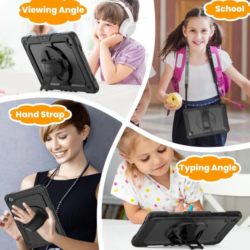 Miniatura 5 de SEYMAC stock Funda para Samsung Galaxy Tab A8 de 10.5 pulgadas, funda de protección contra caídas de cuerpo completo con protector de pantalla