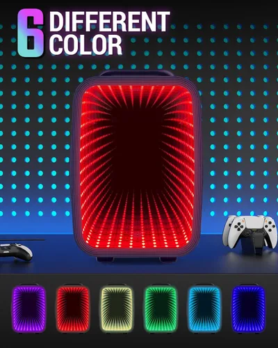 Miniatura 3 de FANSEXPERT Mini nevera, refrigerador pequeño de 4 litros/6 latas con luz LED regulable, mini enfriador y calentador portátil de CA/CC, refrigerador