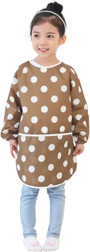 Miniatura 18 de Plie Kids Waterproof Art Smock – Long Sleeve Apron for Painting, Baking, Sensory Play (Ages 1–10)