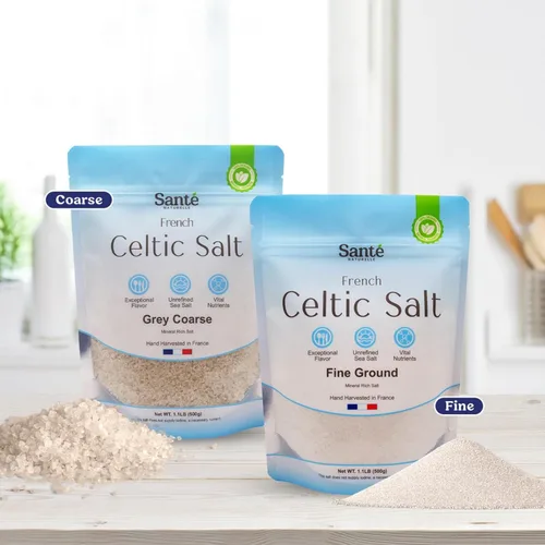 Miniatura 7 de Sante Naturelle Celtic Salt Organic Fine Ground Bundle – Agitador de 8 onzas y bolsa de 1.1 libras (18 onzas) – Sal marina mineral francesa orgánica