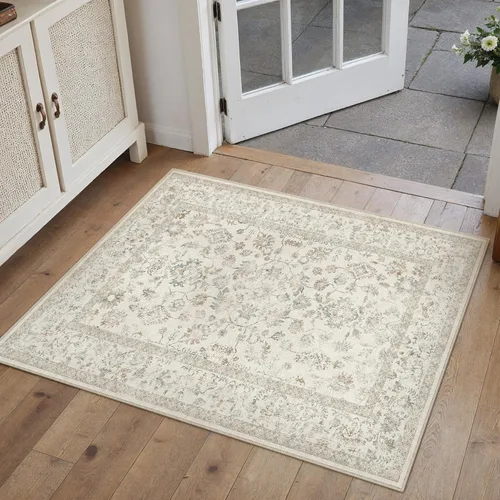 Miniatura 98 de PureCozy Alfombra de área beige de 2 x 3 pulgadas, lavable, vintage, pequeña, para entrada, cocina, suave, retro, floral, de pelo bajo, tapete