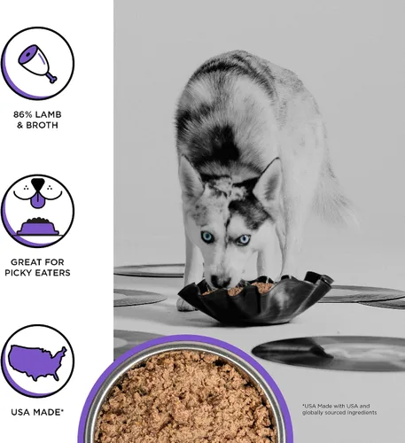 Miniatura 2 de BIXBI Rawbble - Alimento húmedo enlatado sin granos para perros, receta de cordero, latas de 12.5 onzas (paquete de 12)