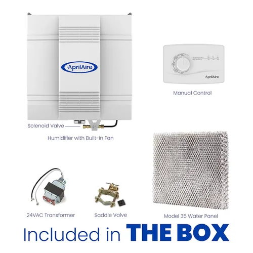 Miniatura 5 de AprilAire 700M Humidificador para toda la casa con ventilador incorporado, control manual, gran capacidad, hasta 5,300 pies cuadrados, 18GPD, gris