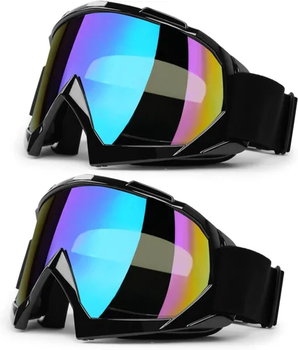 Gafas para Bicicleta de Tierra ATV Gafas de Motocicleta Paquete de 2 Gafas de Motocross para Adultos Hombres Mujeres Jóvenes Niños Gafas de Casco