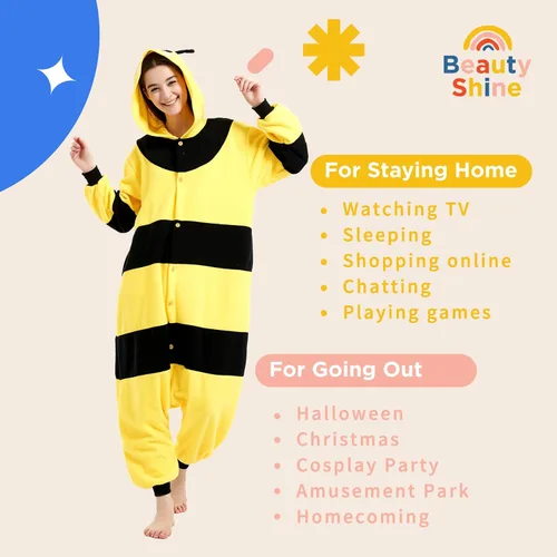 Miniatura 4 de Beauty Shine Disfraz unisex de dibujos animados para adultos, para Halloween, Navidad, pijama, mameluco de felpa para cosplay