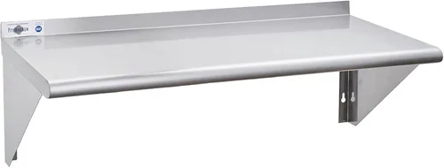 Miniatura 10 de Profeeshaw NSF - Estantería de acero inoxidable de 12 x 72 pulgadas, estantes comerciales de 345 libras, estantería de metal montada en la pared