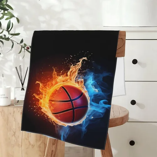 Miniatura 5 de Toallas suaves para los dedos, toalla de mano de fuego y agua para regalo durante todas las estaciones, 12 x 27.5 pulgadas