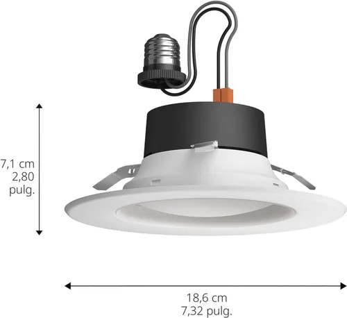 Miniatura 2 de Philips Hue Luces LED inteligentes de 5/6 pulgadas, iluminación empotrada de cambio de color, paquete de 6, 1100LM, control con la aplicación Hue
