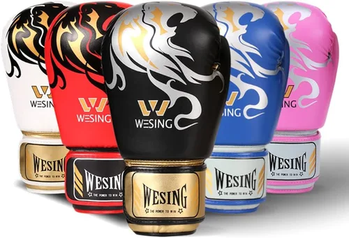Miniatura 4 de Wesing - Guantes de boxeo de grado profesional para mujeres y hombres, guantes de entrenamiento de gel para kickboxing, guantes de entrenamiento