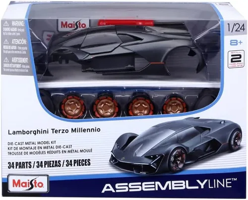 Miniatura 2 de Maisto 1:24 Línea de montaje Lamborghini Terzo Millenio - Gris