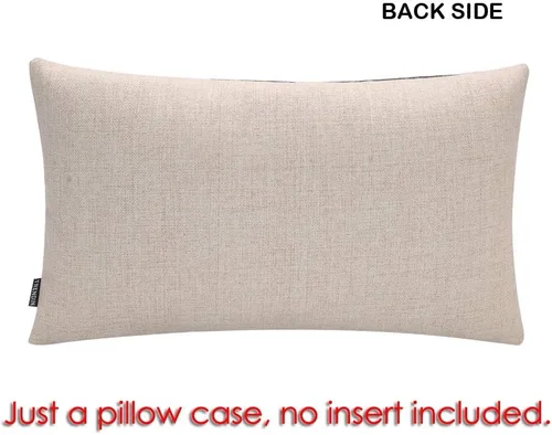 Miniatura 3 de TRENDIN Funda de almohada de cintura para porche de granja de 20 x 12 pulgadas, funda de almohada negra con texto en inglés "Welcome to Our Porche