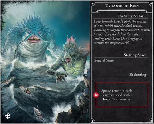 Miniatura 3 de Arkham Horror Under Dark Waves - Expansión del juego de mesa - ¡Nuevas ubicaciones, investigadores y terror! Juego de misterio cooperativo, a partir