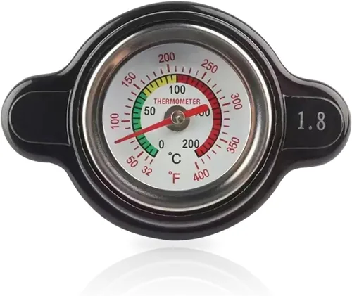 1 funda para radiador de alta presión para automóvil, cubierta de tanque de agua con termómetro, medición de monitoreo de temperatura en tiempo real