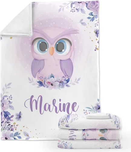 Miniatura 25 de ZouZou Mantas de bebé personalizadas con nombre, mantas de bebé personalizadas para niñas, manta de bebé de oso, el mejor regalo para bebé, recién