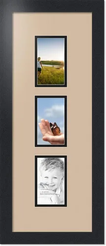 Miniatura 89 de ArtToFrames Marco de fotos tipo collage con estera doble con 3 aberturas de 5x7 y marco negro satinado Uva