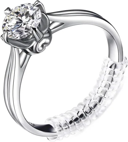 Anpro Ajustadores de tamaño de anillo para anillos sueltos, paquete de 15 unidades, múltiples estilos, protectores espaciadores invisibles y