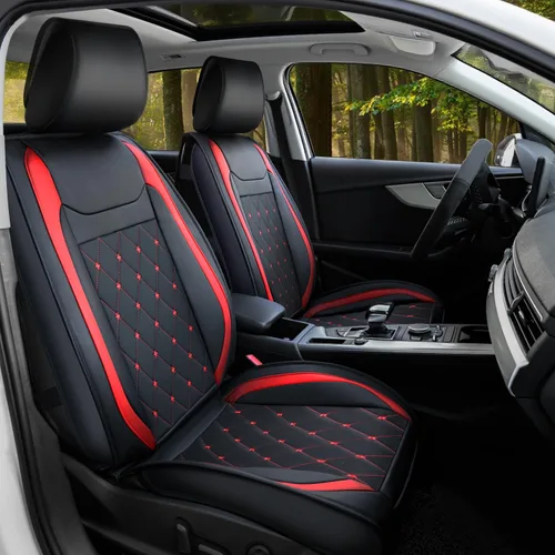 Miniatura 13 de Nilight Fundas de Asientos de Automóvil Impermeables Transpirables de Cuero Sintético Cojines Antideslizantes Funda Universal para Hyundai Honda