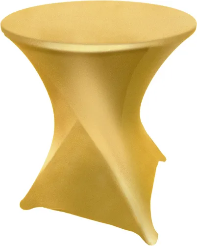Miniatura 151 de Mantel de cóctel de elastano redondo de 24 pulgadas x 30 pulgadas de alto, color negro