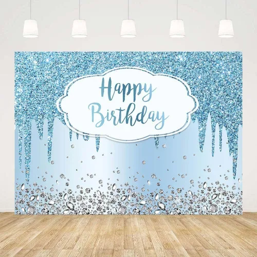 Miniatura 8 de Telón de fondo de 7 x 5 pies para cumpleaños con purpurina que gotea, diamantes de cristal, rosa dorado, para fotografía, decoración para fiesta