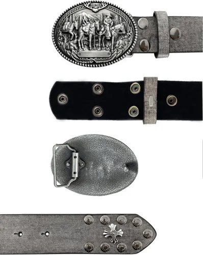 Miniatura 3 de TOPACC Cinturones occidentales para mujer y hombre Cowboy Country Cinturones con hebillas para jeans pantalones Rodeo