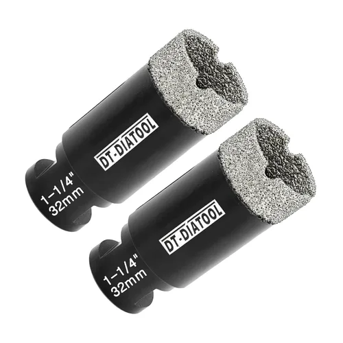 Miniatura 32 de DT-DIATOOL Broca de núcleo de diamante de 1/4 pulgada con hilo 5/8"-11 de vacío soldado para baldosas de porcelana, cerámica, gres, mármol, granito