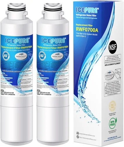 ICEPURE DA29-00020B Reemplazo del filtro de agua para refrigerador Samsung RF28HFEDBSR, RF263BEAESR, HAF-CIN, RF263BEAESR, DA97-08006A, RF261BEAESR,