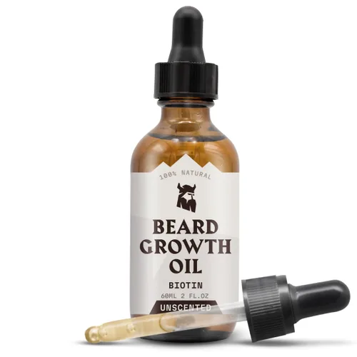 Miniatura 10 de Striking Viking Aceite de crecimiento de barba para hombres, 2 onzas líquidas, sándalo, aceite de barba espesante y acondicionador con biotina