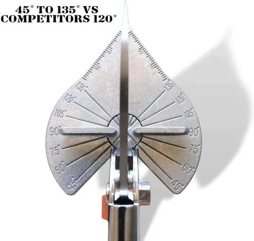 Miniatura 5 de Cortador de inglete multiángulo + Cuchilla de repuesto Tijeras de mano herramienta multiusos Corte de 45-135 grados Acero inoxidable, mango