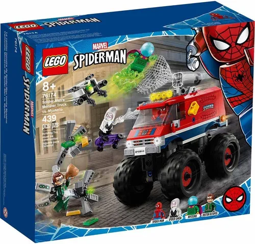 Miniatura 2 de LEGO Marvel Spider-Man: Spider-Man's Monster Truck vs. Mysterio 76174; genial regalo de cumpleaños coleccionable para niños, nuevo 2021 (439 piezas)