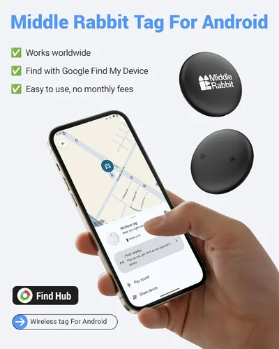 Miniatura 4 de Rastreador magnético de auto (solo Android): etiqueta de seguimiento de vehículos, etiqueta de localizador GPS Android compatible con Google Find My