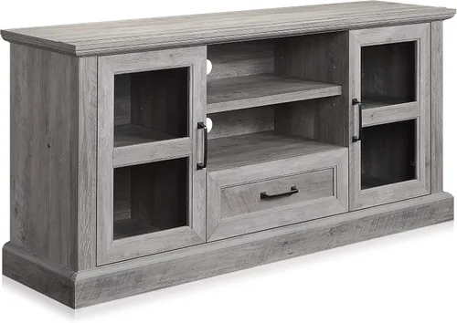 Miniatura 6 de BELLEZE Trussati - Mueble rústico de TV de 62 pulgadas, se adapta a televisores de hasta 70 pulgadas, consola central de entretenimiento