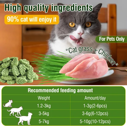 Miniatura 2 de Golosinas de Hierba para Gatos 100g/3.52oz, Varilla de Hierba para Gatos para Dentición para Eliminar Bolitas de Pelo y Limpieza de Dientes, Palo
