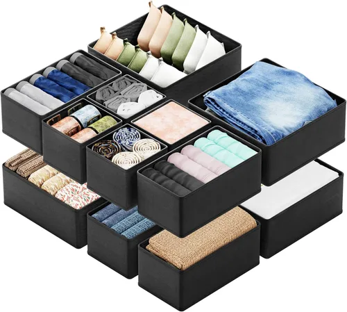 Miniatura 11 de SpaceAid Organizador Divisor de Cajón de Calcetines Paquete de 3, 64 Celdas Organizadores de Ropa Interior para Cómoda Armario Guardería
