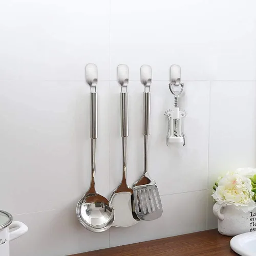Miniatura 4 de Ganchos adhesivos para sombreros, ganchos de pared de acero inoxidable resistentes al agua, ganchos adhesivos para colgar en el baño, cocina