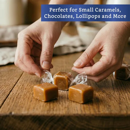 Miniatura 3 de FIESTA WRAPS Envoltorios transparentes de caramelos para caramelos (600 piezas de 2.5 x 3.5 pulgadas) - Envoltura de celofán transparente natural