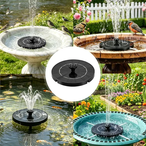 Miniatura 5 de 3.5W Solar Powered Water Fountain for Bird Bath Solar Water Pump with 6 Nozzles,Floating Solar Fountain Pump Outdoor Garden Bird Bath Fountain