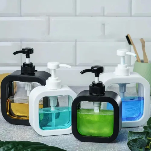 Miniatura 5 de Dispensador de jabón de manos para baño, dispensador moderno de jabón para platos para fregadero de cocina, recipiente de jabón líquido con bomba