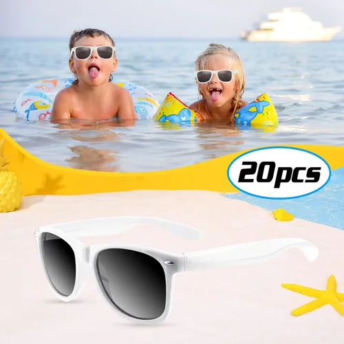 Miniatura 35 de TUPARKA Paquete de 20 lentes de sol para niños a granel para fiestas de verano en la piscina, fiestas de cumpleaños, bolsas de golosinas, color verde