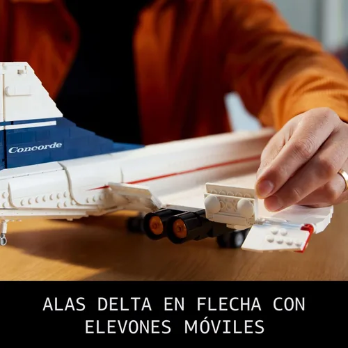 Miniatura 3 de LEGO Icons Concorde Modelo de Avión, Regalo para Adultos, Construye un Modelo Réplica del Avión Comercial Supersónico más Famoso del Mundo