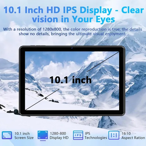 Miniatura 3 de Tablet de 10 Pulgadas, Tabletas Android 15 con 18 GB RAM+128 GB ROM (Expandible a 1 TB), Pantalla IPS HD de 1280 * 800 Octa Core, Batería de 6000