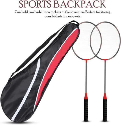 Miniatura 5 de Toddmomy Mochila para niños, 1 bolsa de tenis para raqueta, bolsas de tenis ligeras, bolsa de tenis de raqueta de bádminton con correa ajustable