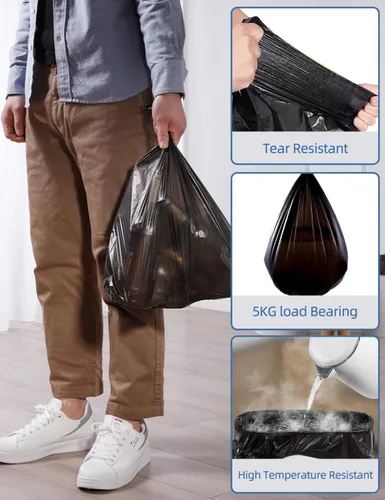 Miniatura 3 de Waikas - Bolsas de basura pequeñas, 80 unidades, bolsas de basura para baño, automóvil, mini basura, bolsa de plástico para dormitorio, sala