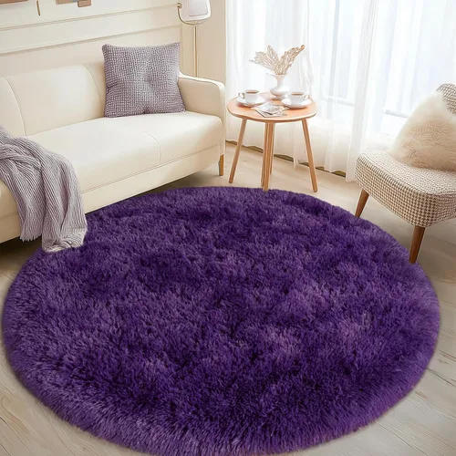 Miniatura 10 de Alfombra pequeña rosa para dormitorio, alfombras de área esponjosas peludas de 2x3 pies para habitación de niñas y niños, alfombra suave